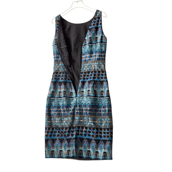 White House Black Market Sleeveless Embroidered Dress Oasis Sz 0 - Picture 3 of 11